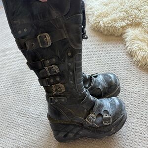 New Rock Platform Leather Boots/ Reactor Series - Festival Ready!